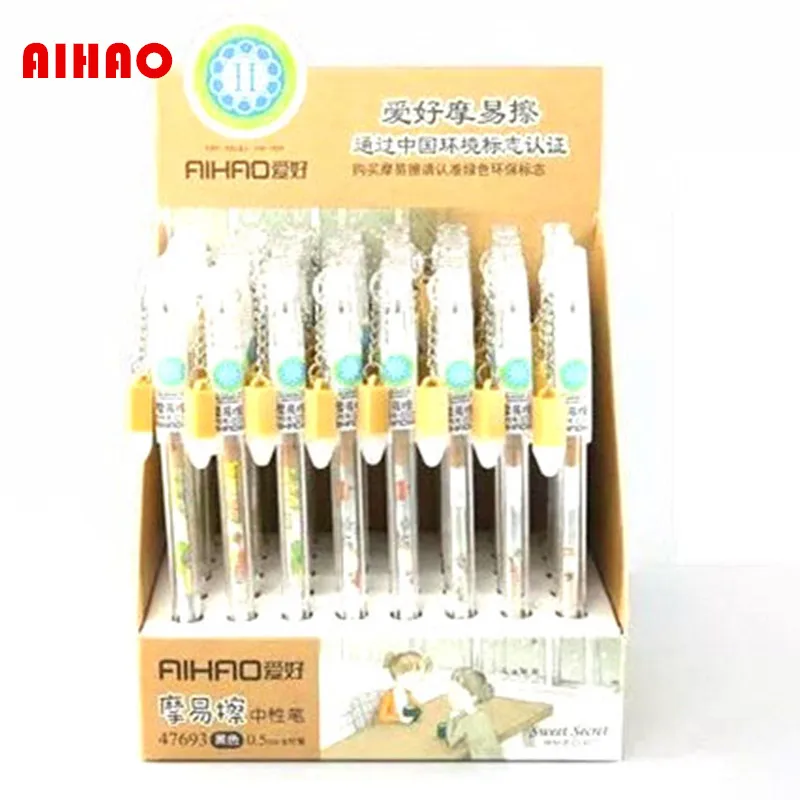 AIHAO Новое поступление цветок печати кепки 12 шт./лот ластик Прекрасный гелевая ручка для товары для школьников