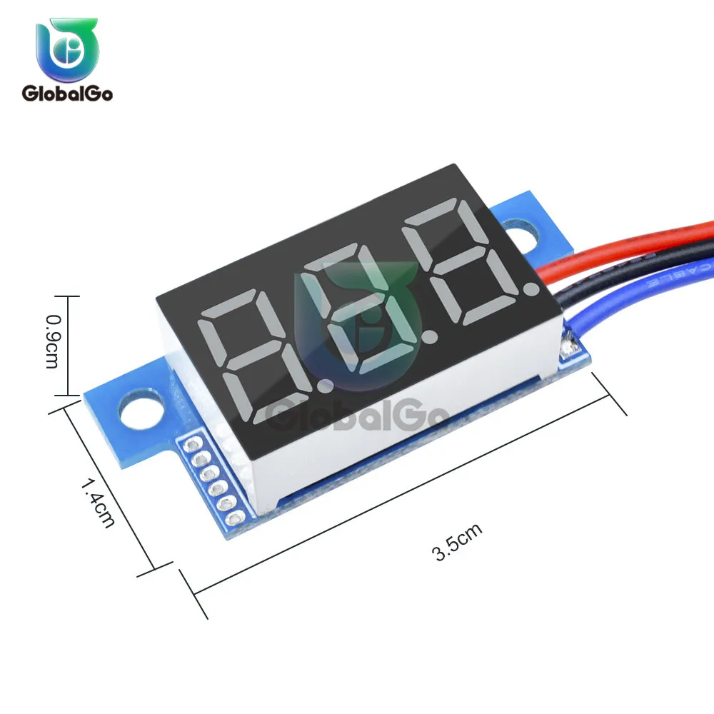 

0.36 inch 3 Wire LED Digital Voltmeter Car Motocycle Voltage Meter Gauge Volt Detector Tester Monitor Panel DC 0~99.9V Outdoor
