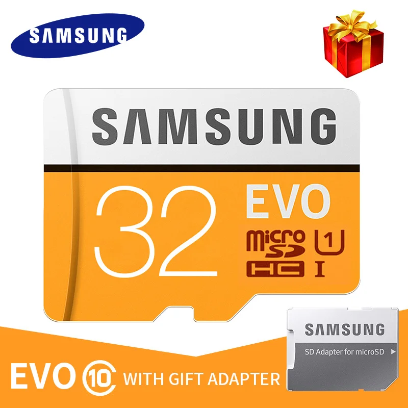 32GB Add Adapter Карта памяти Samsung Micro SD 256 ГБ оперативной памяти, 32 Гб встроенной памяти, 64 ГБ 128 512 г SDHC/SDXC Класс EVO+ класс 10 C10 UHS TF карты памяти SD Модуль памяти Transflash карты памяти Microsd карта - Емкость: 32GB Add Adapter