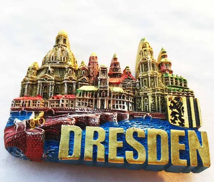 Дрезден Германия ТУРИСТИЧЕСКИЙ СУВЕНИР 3D резиновый магнит