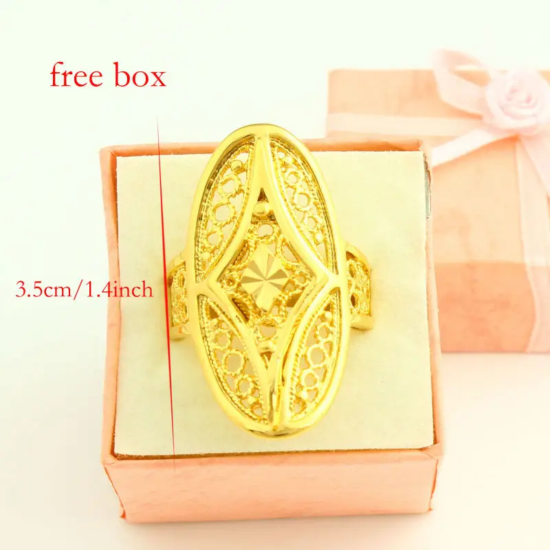 Изменяемое Золотое кольцо для мужчин 24 К помолвки на палец женщин и девочек