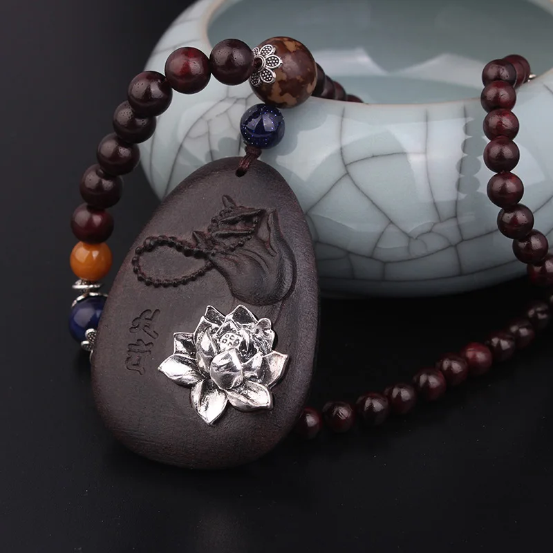 Новое оригинальное овальное резное винтажное ожерелье модное этническое с