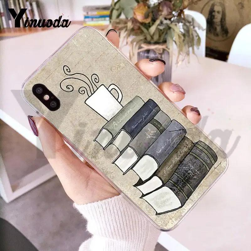 5 Yinuoda для iphone 7 6 X Чехол ОК, но сначала кофе книга девушка Coque Оболочка Чехол для телефона для iphone 8 7 6 6S Plus X 10 5 XS XR XSMAX - Цвет: 5