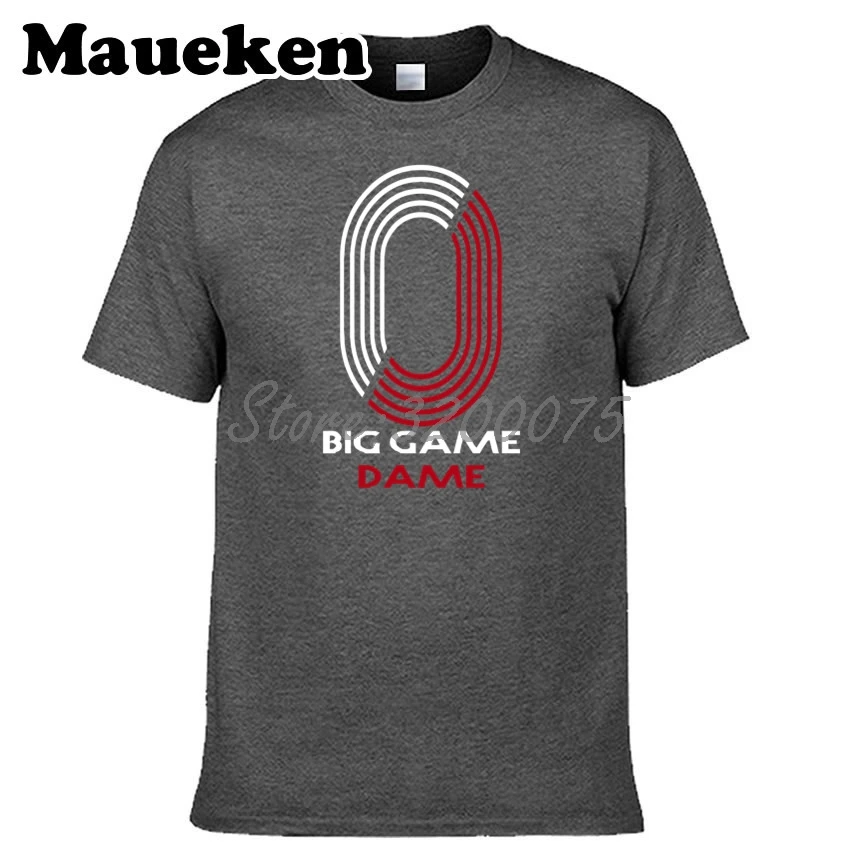 Мужская футболка Damian Lillard 0 Rip City Big game dame мужская рубашка из 100% хлопка для фанатов