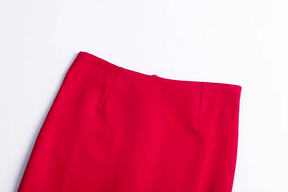 Короткая Однотонная юбка-карандаш Женская Формальная юбка большого размера