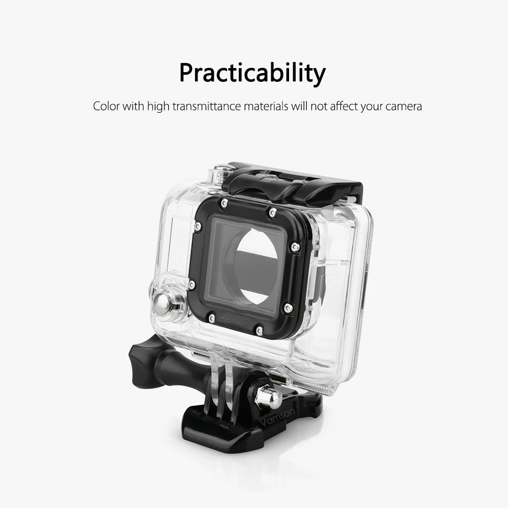 Vamson для GoPro аксессуары водонепроницаемый корпус чехол Gopro Hero 3 подводный дайвинг