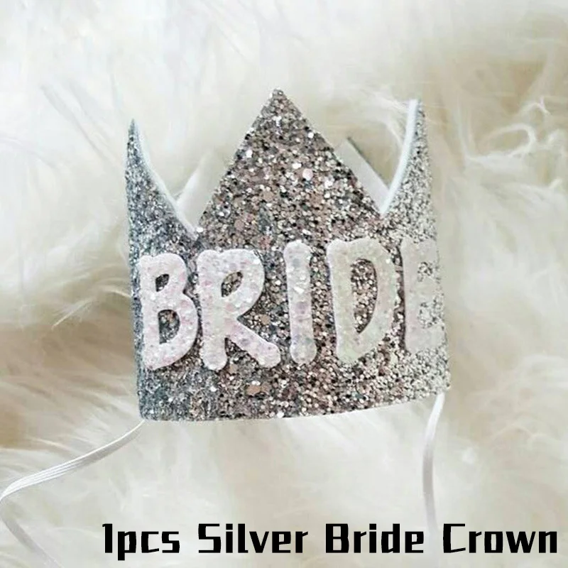 1pcs Crown Розовое золото Команда Невесты быть воздушные шары Свадебная Корона створки значок девичник вечеринка Свадьба украшения аксессуары для девичника поставки - Цвет: 1pcs Crown