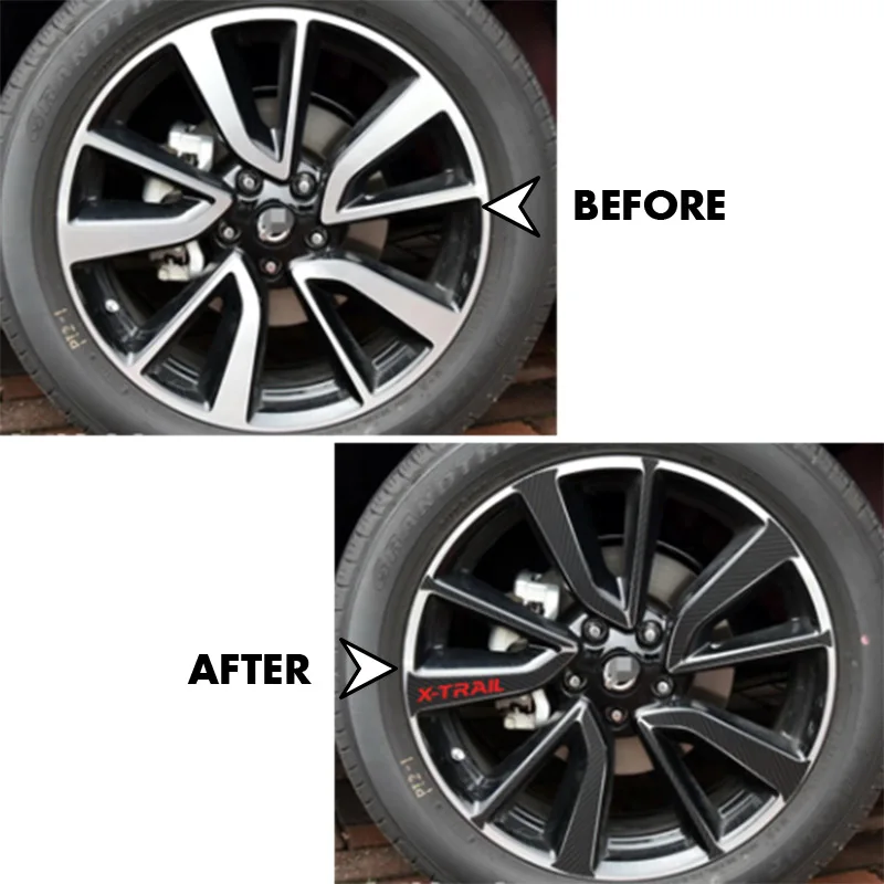 Imtfoo (225/55 R19) для NISSAN X-TRAIL ROGUE XTRAIL 2017 2018 углеродного волокна шины колеса деколи |