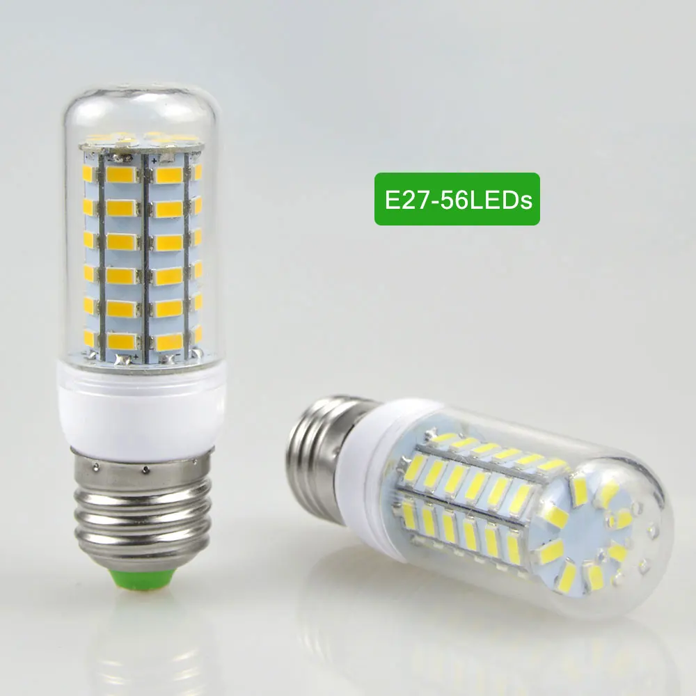 220В Светодиодная лампа Кукуруза лампада E27 E14 5730SMD 24 36 48 56 69 72 светодиодных свечей