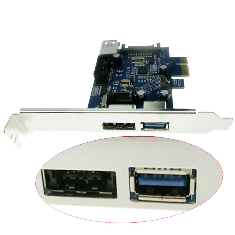 Внешний USB 3 0 порт питания eSATA Внутренний 9pin заголовок PCIe карта с 15pin SATA разъем