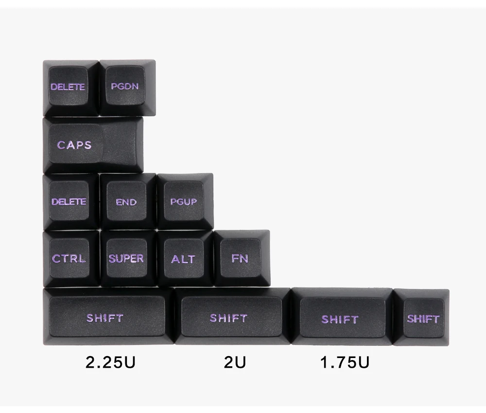 Полночь SA профиль гравированные лазерные окраски шрифты PBT120 keycap для проводной USB механическая клавиатура Cherry MX Переключатель keycaps
