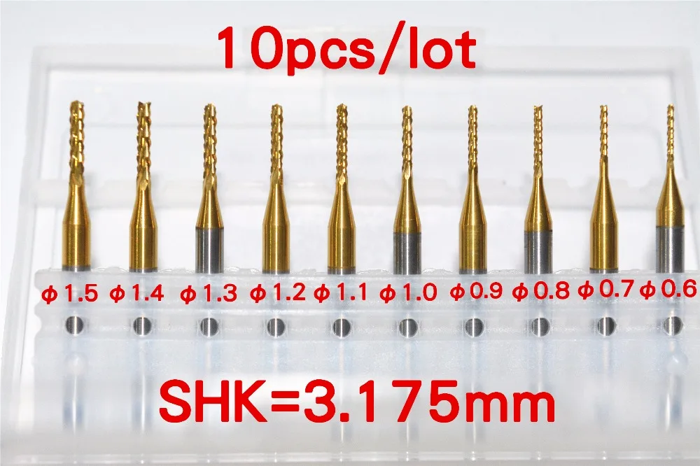 0 6 мм 1 5 10 ⑤ кор. бесплатная доставка CNC PCB бит микро доска Концевая мельница с