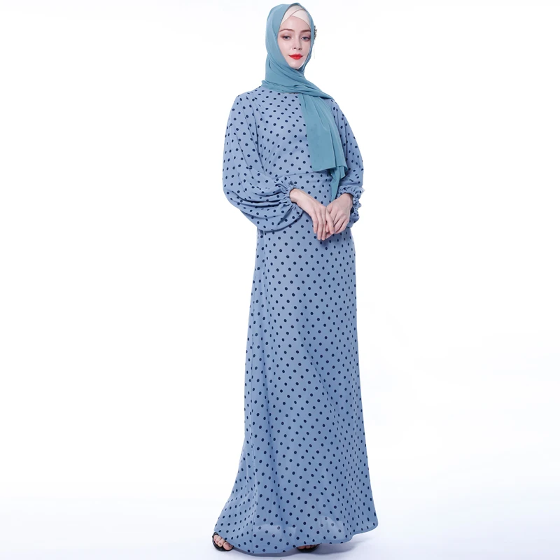 

Dot Abaya Dubai Kaftan Muslim Hijab Dress Abayas For Women Caftan Turkish Dresses Islamic Clothing Robe Femme Prayer Clothes