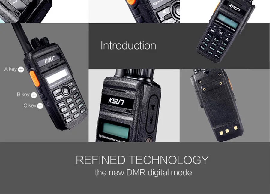 KSUN цифровая рация 400-470 МГц KSDM7 ручной радио передатчик DMR цифровой двухсторонний Радио рация