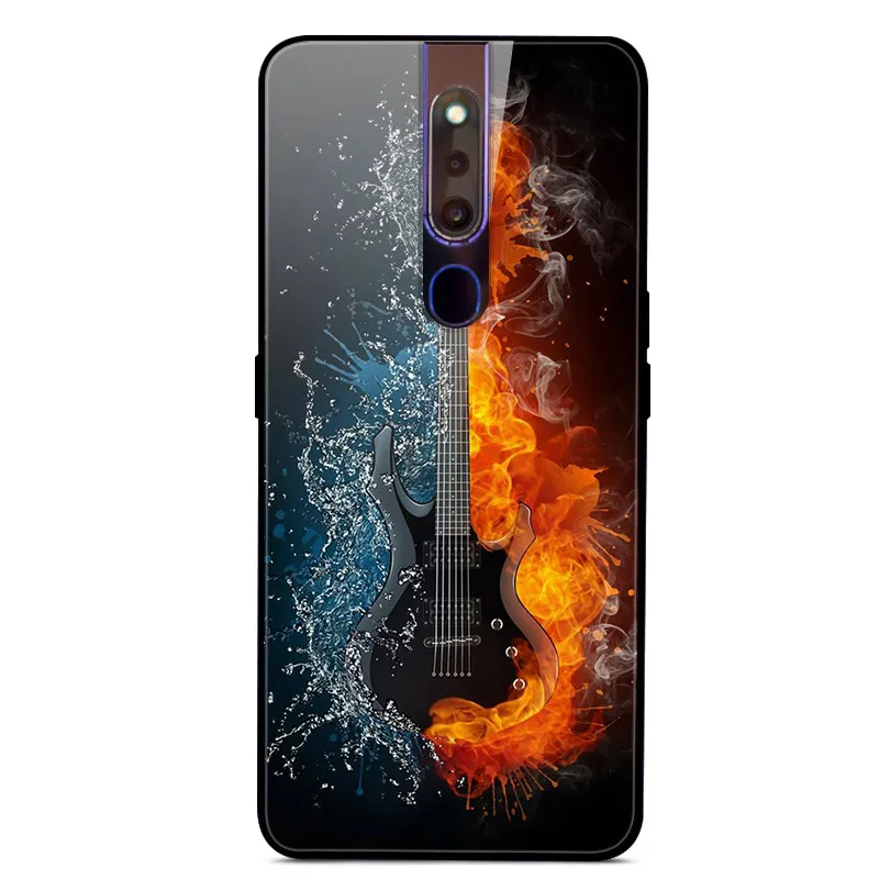 2 6,5" для OPPO F11 Pro чехол закаленного стекла задней панели жесткий чехол для OPPO F11 Pro F11Pro F 11 Pro чехол OppoF11Pro крышка бампера - Цвет: 2