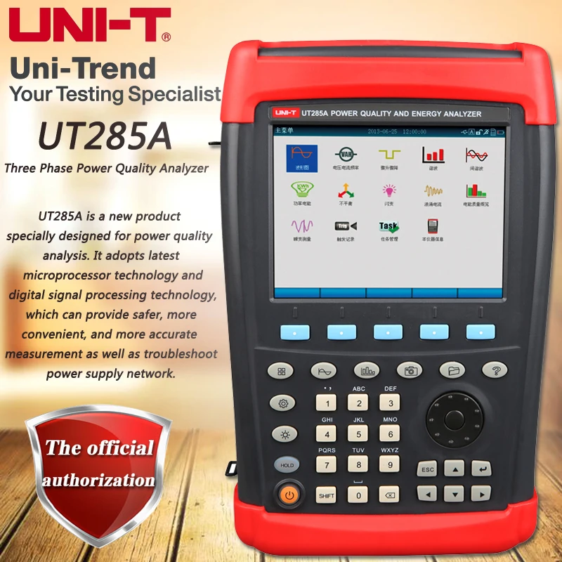 UNI-T UT285A Трехфазный Анализатор качества мощности, ручной анализатор мощности