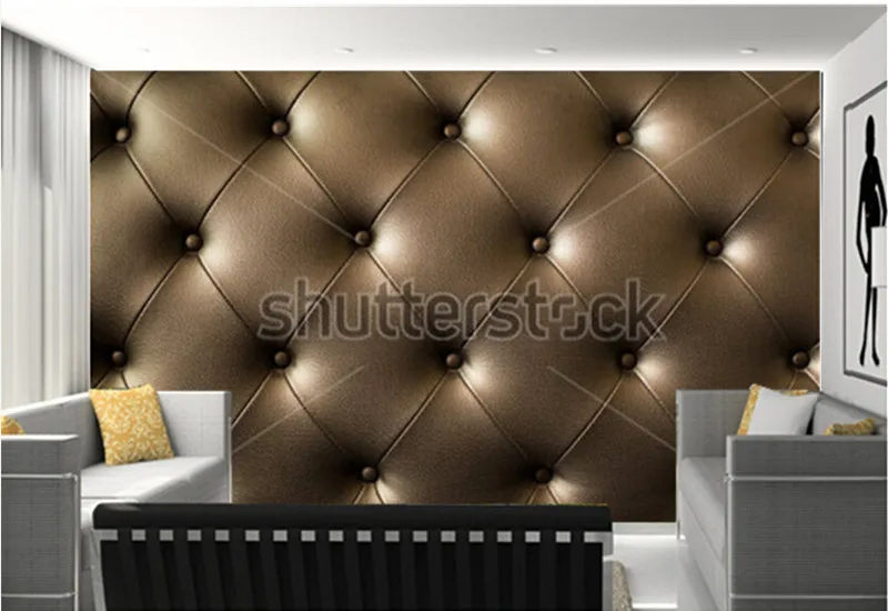 Кастомные 3D фрески на стену из богатой коричневой декоративной кожаной бумаги для обоев для гостиной, диванной зоны и спальни.