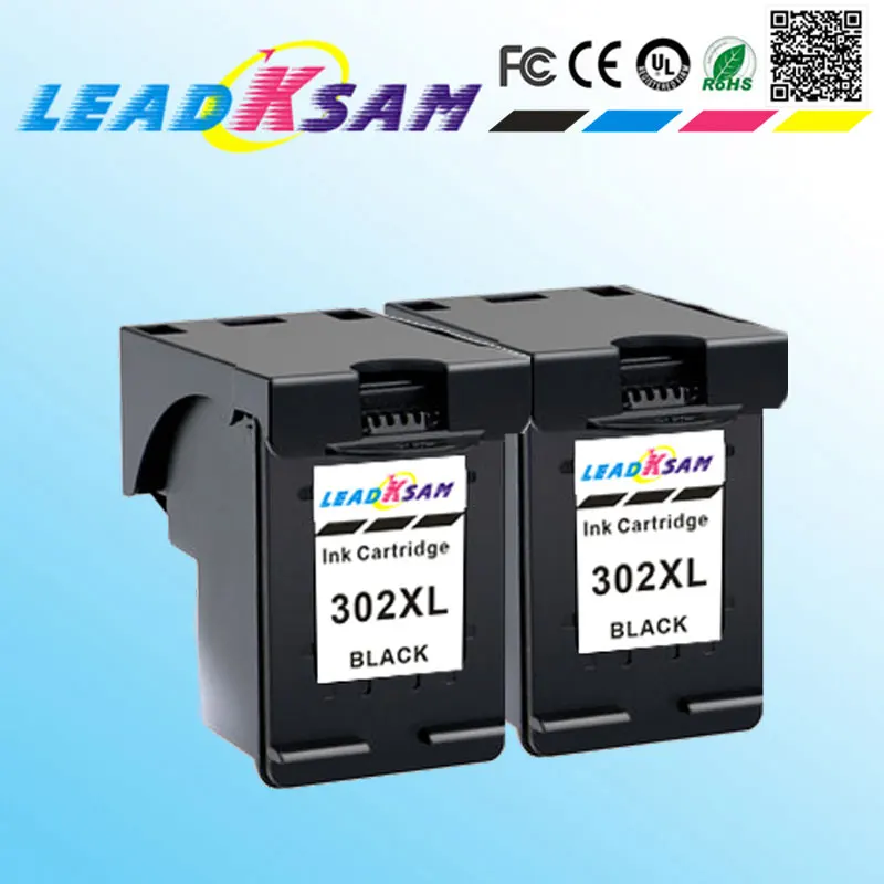2Black 4 шт. 302XL переработанный картридж совместимый для hp302 302 302 XL чернильный картридж с чернилами hp Deskjet 1110 1111 1112 2130 2131 принтер - Цвет: 2Black