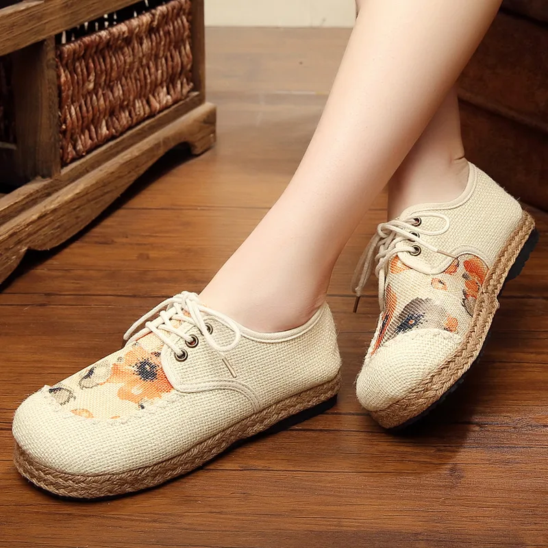 Cresfimix chaussures pour femmes/женская модная бежевая парусиновая обувь Женская Удобная