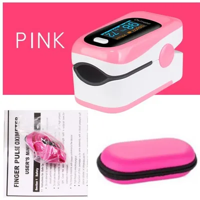 M170B BT pink case Android iOS Bluetooth 4,0 пальцевой Пульсоксиметр домашний Оксиметр Пульсоксиметр измеритель пульса CE OLED - Цвет: M170B BT pink case