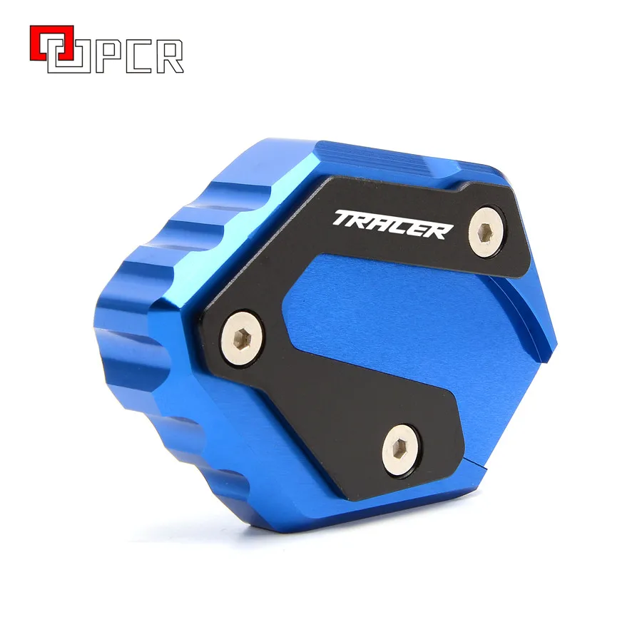 Tracer logo Blue Для Yamaha MT07 FZ07 TRACER 700 GT 700GT мотоцикл увеличитель боковой стойки расширение пластина - Цвет: Tracer logo Blue