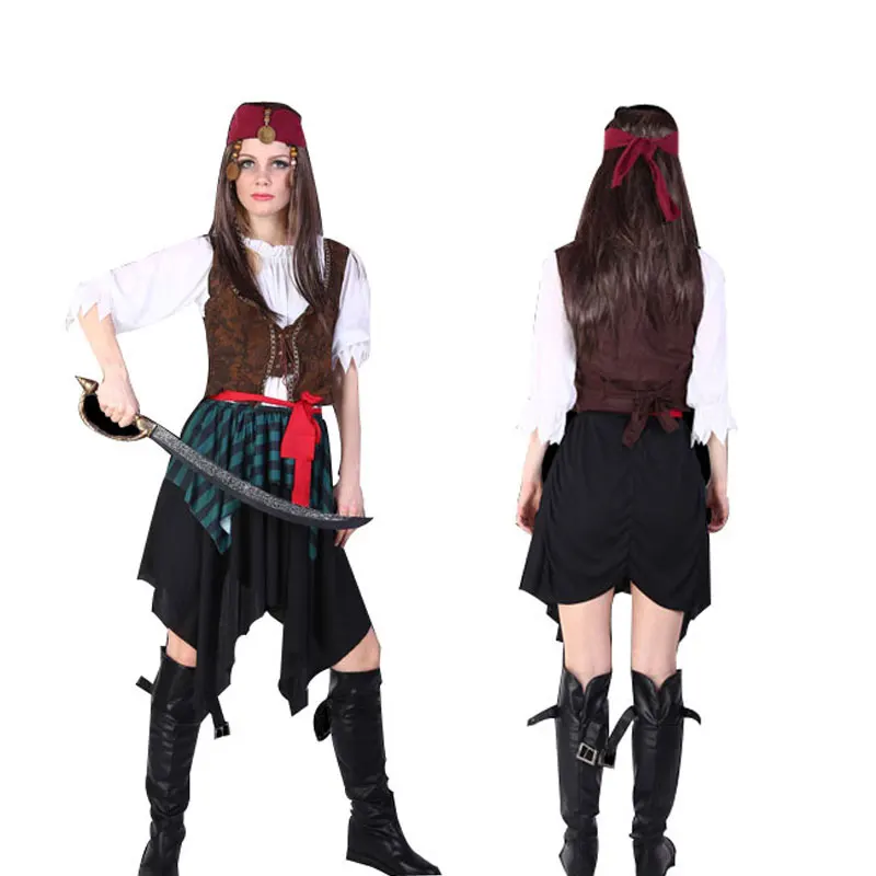 Хэллоуин семейный косплей костюм Пираты Капитан для родителей сценический