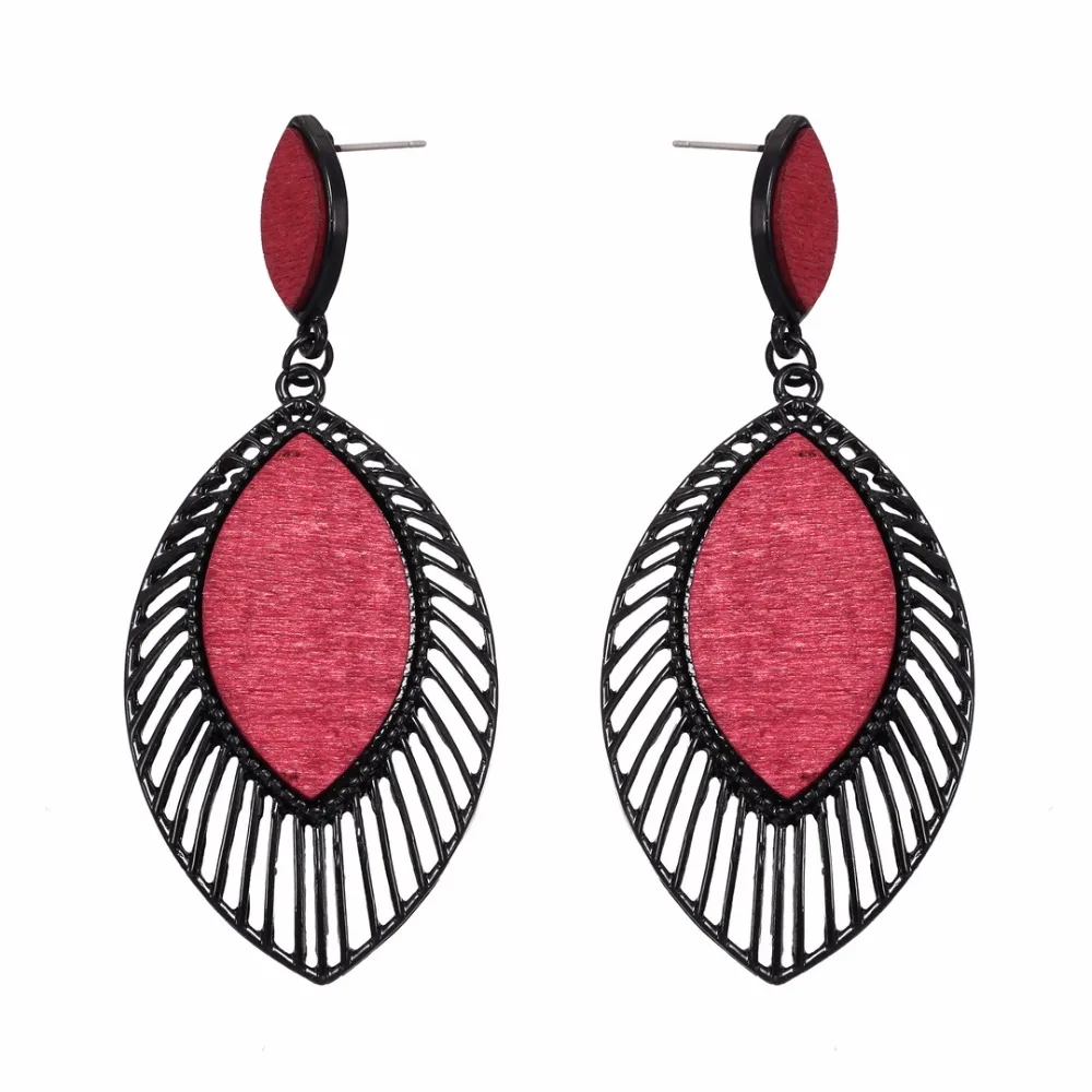 YULUCH 2018 Ретро богемный сплав инкрустированные африканскими деревянными перьями