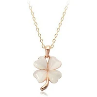 new arrival clover opal necklace silver plated hot sell necklaces nickel free elegant women jewelry