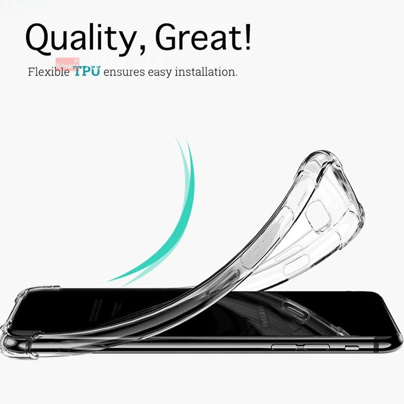 Роскошный прозрачный мягкий силиконовый чехол-бампер из ТПУ для Samsung Galaxy S10 Plus S10e