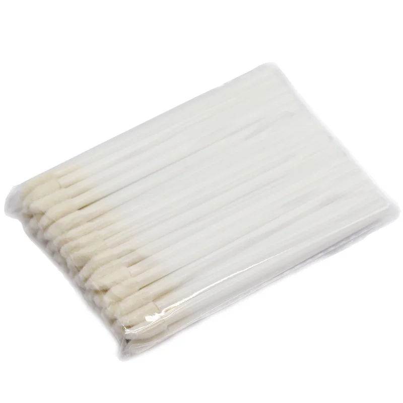 50pcs White SinSo 50 шт. одноразовая кисть для губ кисти для макияжа ручка губная помада палочки с кисточкой для туши Чистка ресниц Косметическая кисть Аппликаторы - Handle Color: 50pcs White