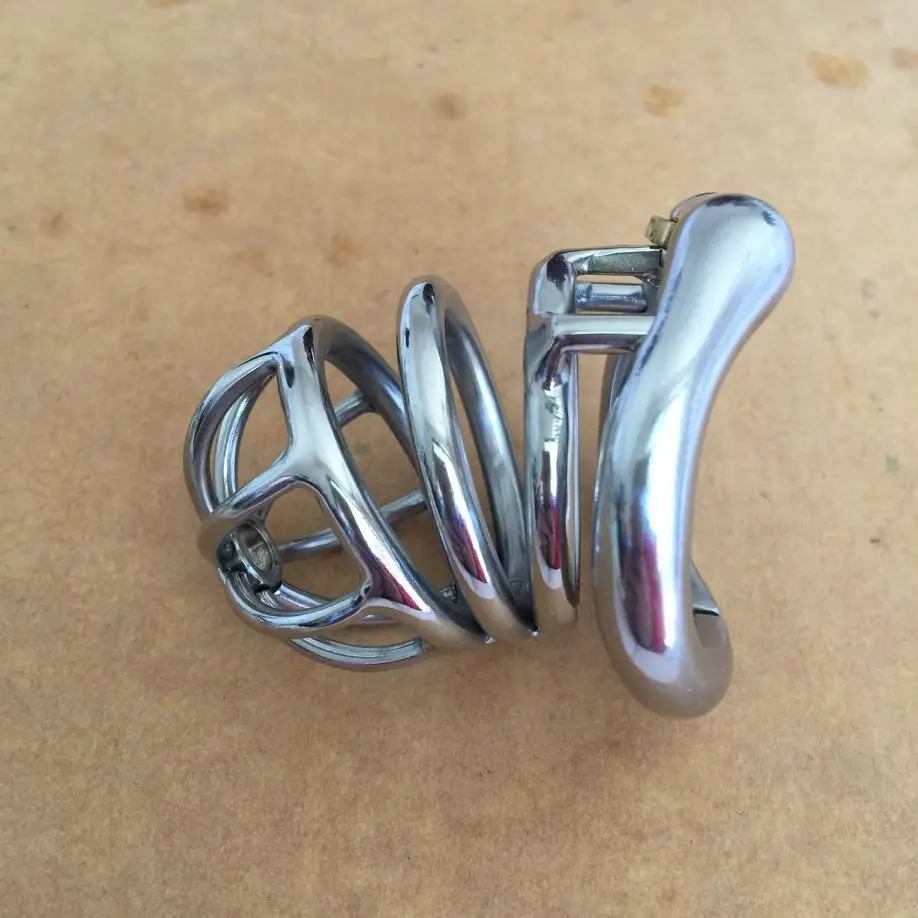 Новый кривой стопорное кольцо дизайн мужской Малый Нержавеющая сталь клетка