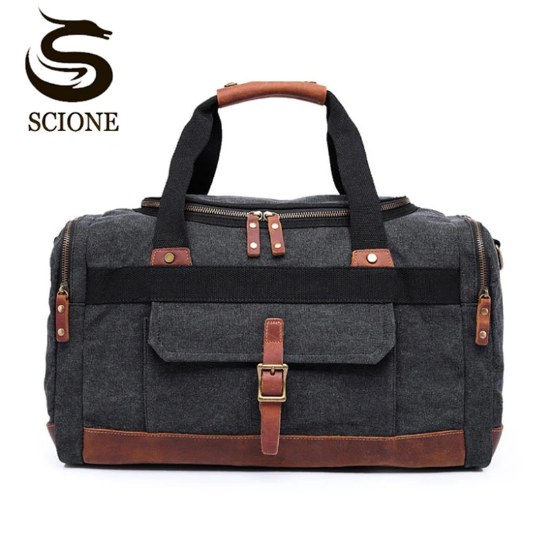 Mens Travel Bags Canvas High Capacity Duffel Luggage Handbag for Men Male Casual Shoulder Bag Tote Hand | Багаж и сумки