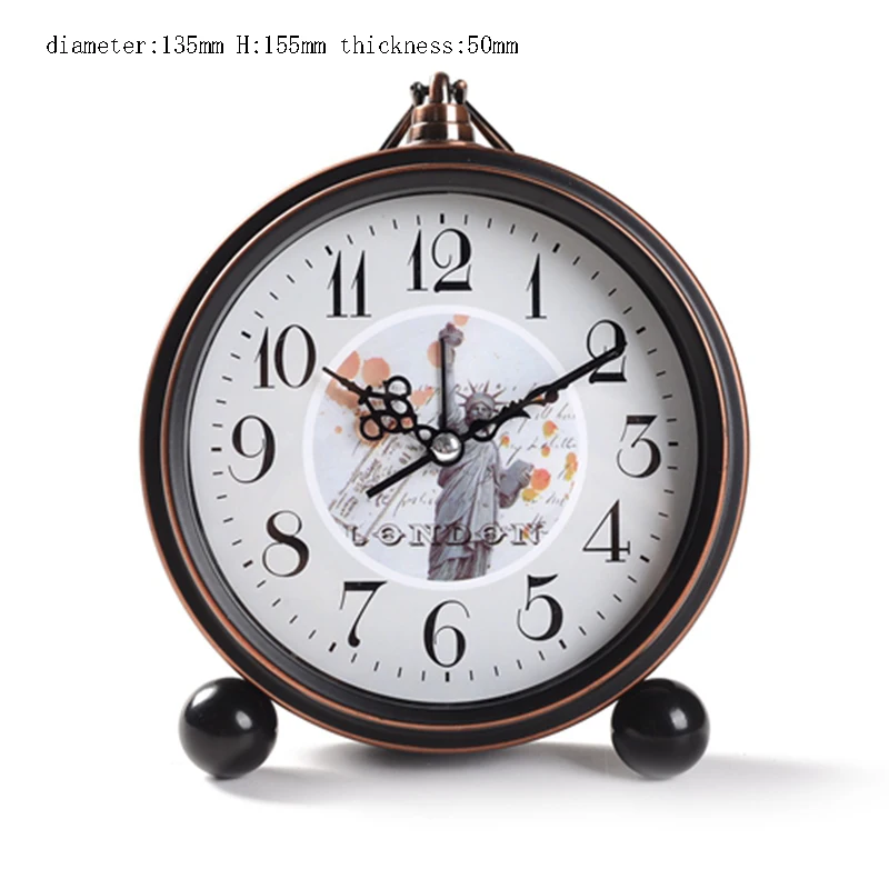 Винтажные металлические кварцевые настольные часы с цветочным узором цифровые