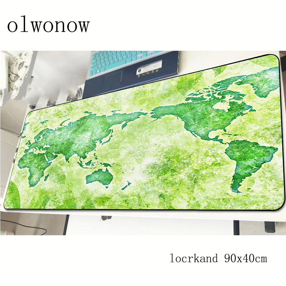 Коврик для мыши с картой мира игровой коврик HD принтом 900x400x3 мм