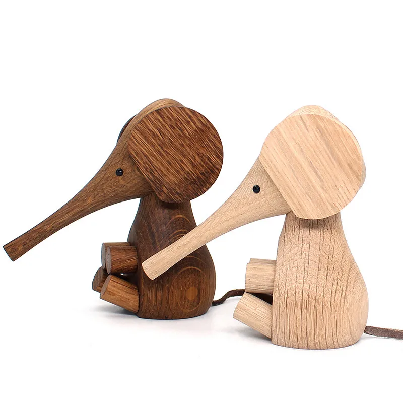 Скандинавский дизайн животные Прекрасный деревянный слон Сова миниатюрный