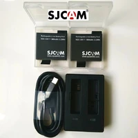 free shipping100 original sjcam 900mah backup rechargable li on battery and charger and case for sjcam m20 wifi sports camera