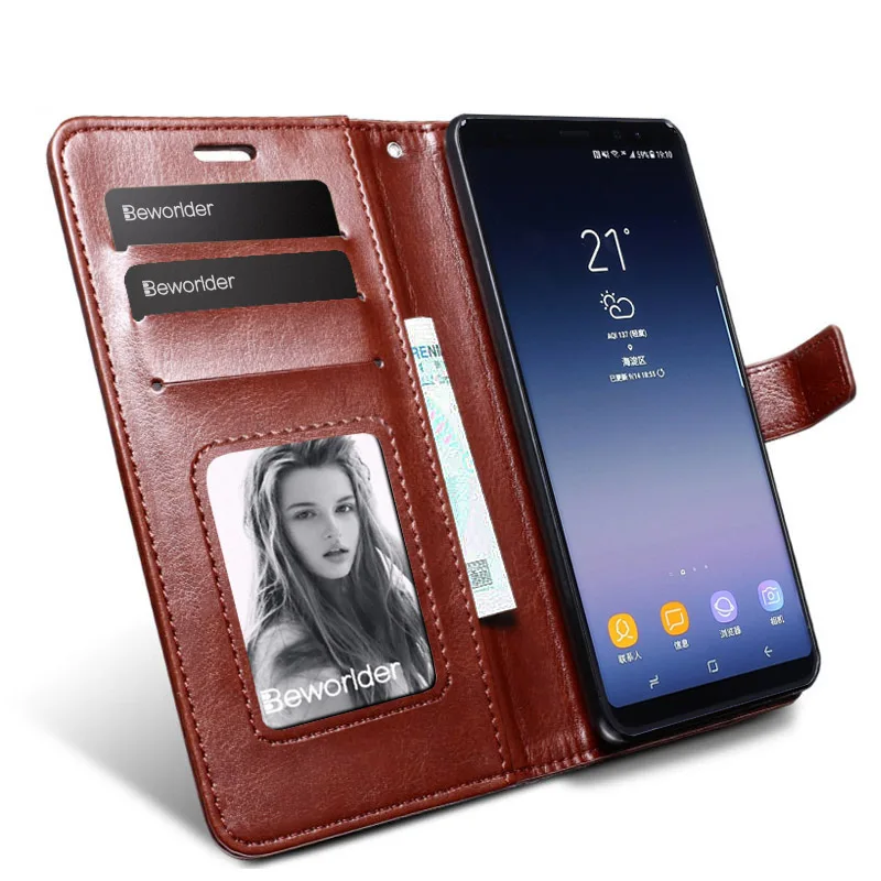 Для samsung Galaxy Note 8 чехол с рамкой для фото Ретро слот для карт флип бумажник чехол для телефона из искусственной кожи для samsung Note8 чехол s