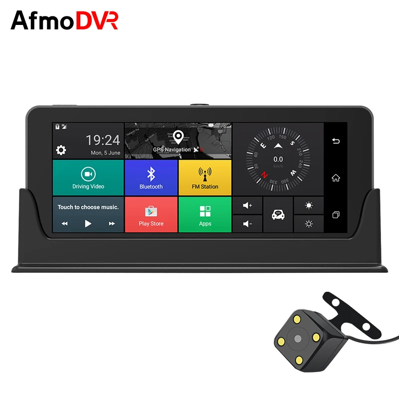 AfmoDVR Автомобильный dvr gps 4 г 7 &quotAndroid 5 1 камера автомобиля Wi Fi 1080 P регистраторы видео