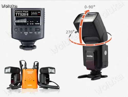 Godox TT520 II Вспышка TT520II со встроенным 433 МГц беспроводным сигналом + набор цветных