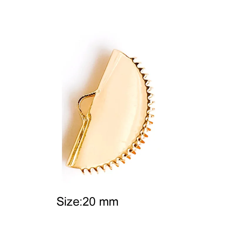 Gold Diameter 20mm Колпачок с кисточками, полукруглый топ с кисточками, наконечник из сплава, концевой колпачок, шнур для изготовления ювелирных изделий, сделай сам, ручная работа, кисточки AlinaCraft - Цвет: Gold Diameter 20mm