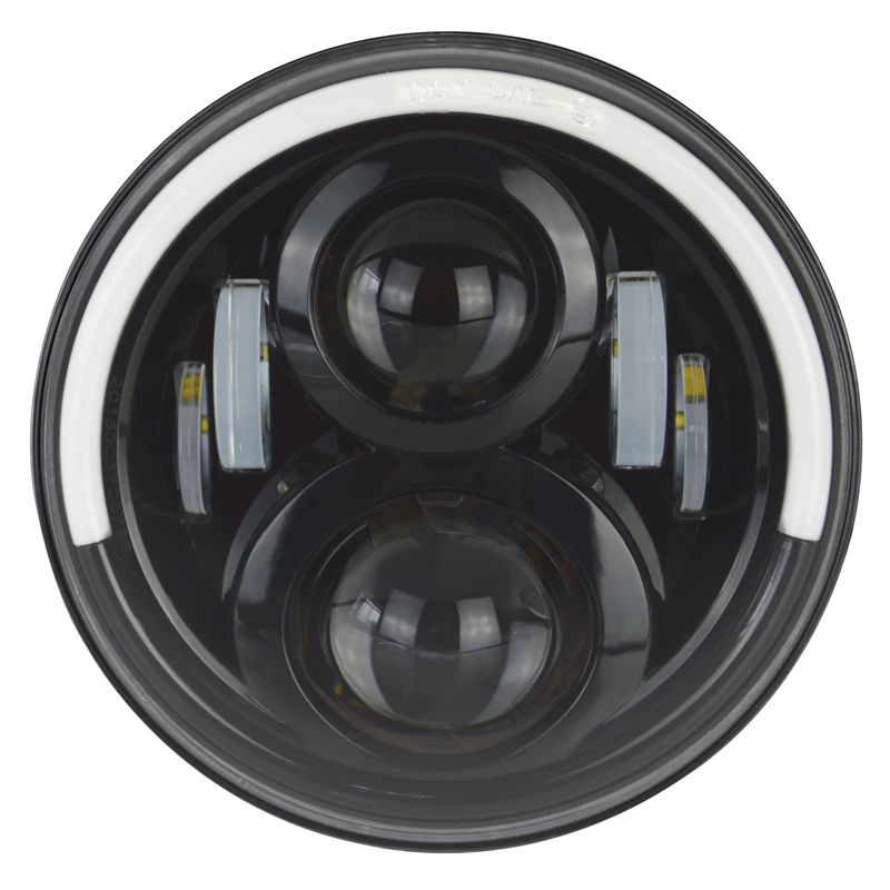 7 &quotсветодиодный наполовину Топ Halo Angel Eye Hi/lo Beam / DRL лампа для Jeep Wrangler JK TJ Harley