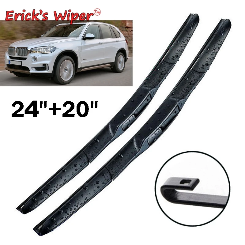 

Erick's Wiper Front Wiper Blades For BMW X5 F15 2014 2015 2016 2017 Windshield Windscreen Front Window 24"+20"