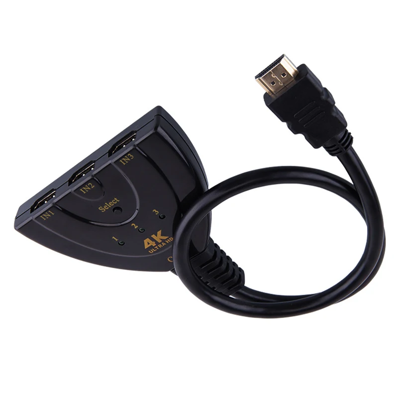 4K* 2K 3D Mini 3 порта HDMI 1,4 коммутатор 4K HDMI сплиттер 1080P 3 в 1 выход порт видео концентратор адаптер для DVD HDTV Xbox PS3 PS4