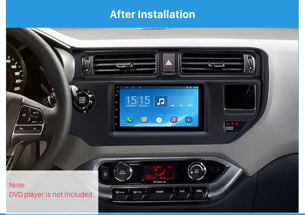 Seicane 2 Din Автомобильная установка обшивка ободок комплект для 2011 2012 2013 KIA K3 RIO левый руль с SRS отверстие и установка рамка