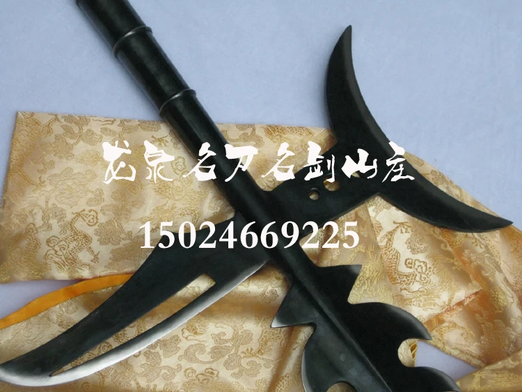 S2530 THREE KINGDOMS LU BU полумесяц Зубное крыло копье POLEARM 83&quot|polearm| |
