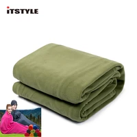 itstyle ultra light 2 thickness polar fleece sleeping bag portable outdoor camping travel warm sleeping bag liner