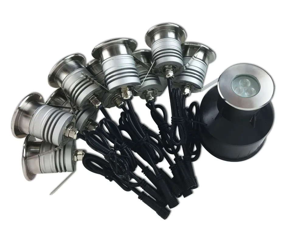 3W led подземный свет IP68 12V напольный утопленный Точечный светильник подъездный
