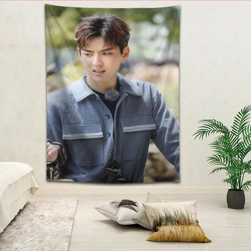 4 Изготовленный На Заказ Kris Wu Печатный креативный коврик для гостиной, спальни, фоновая стена, ткань вешается на стену, маленькая свежая - Цвет: 4