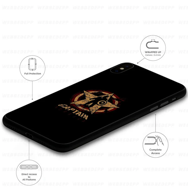 WEBBEDEPP Captain America Caps мягкий чехол для Samsung Galaxy S10 S10e S9 S8 Plus S7 S6 Edge &amp J6 2018 Note 10 9 8 |