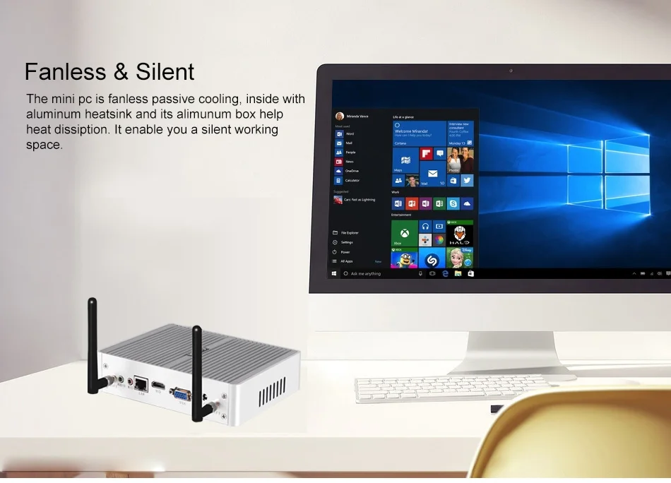 Core i5 7200U i7 5550U HYSTOU Мини ПК Windows 10 HDMI VGA двойной дисплей порт мини HTPC мини компьютер Linux i3 7100U 4K ТВ коробка ПК
